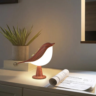 GlowNest | Wooden Bird-Shaped Night Lamp